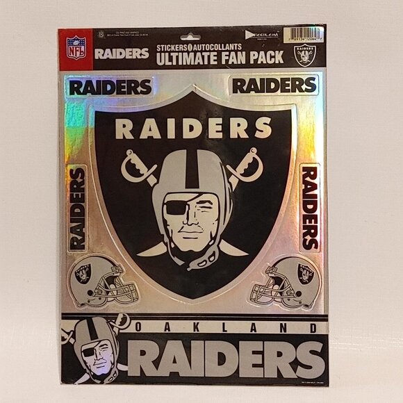 HUGE OAKLAND RAIDERS Ultimate Fan Pack Stickers 2001 BNIP - Picture 1 of 6